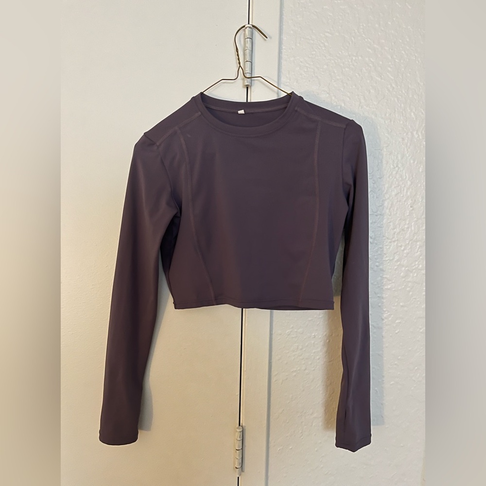 Long Sleeve Crop Athletic Top